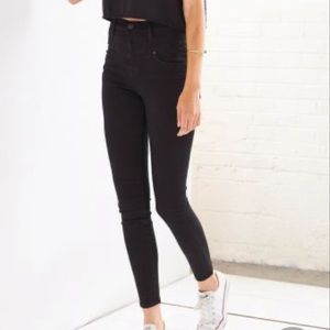 Mid rise black jeans